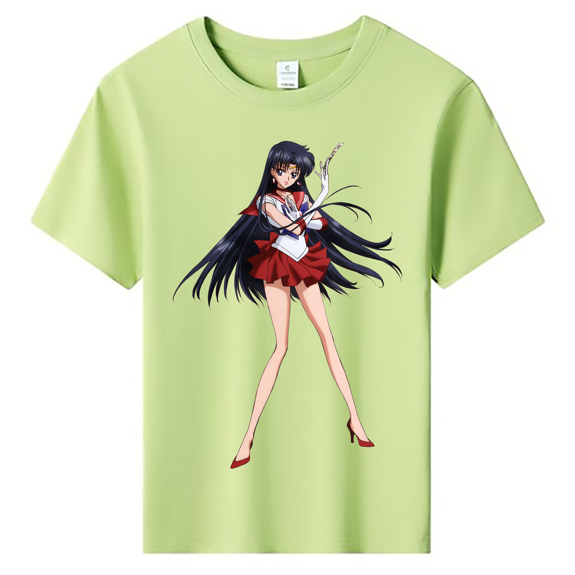 （画像用） 美少女戦士セーラームーン 火野レイ ひの レイ Sailor Moon Hino Rei （セーラーマーズ,Sailor Mars） 綿100％キッズTシャツ（フロントプリント）